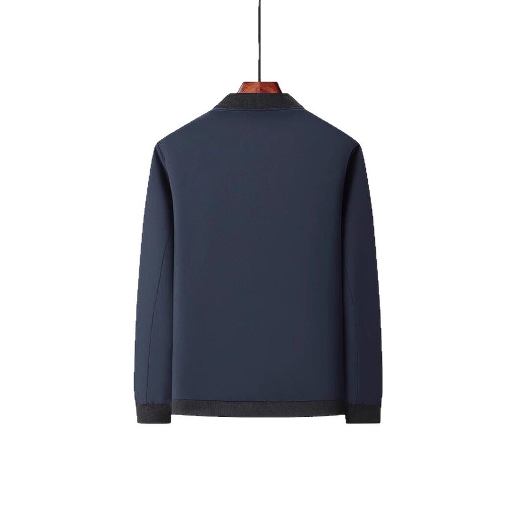 Double-sided Baseball Collar Business Casual Jacket for Men and Middle-aged Men Spring Jacket Daddy Dress One and Two Tops