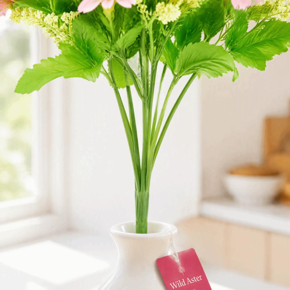28 Heads Per Bunch Simulated Daisy Pink Color Fake Flower Bouquet Garden Decoration