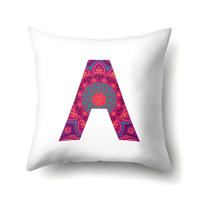 

Полиэстеровая наволочка Домашняя Геометрический Полосатый Принт Наволочка 26 Букв Английского Алфавита Чехол для Подушки No pillow core