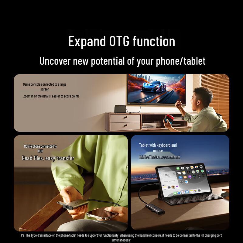 Ugreen Type-C 6-in-1 USB 3.2 Docking Station with 4K HDMI & 100W PD