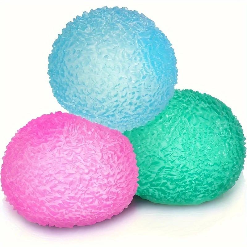 1Pc Squishy Multicolor Texture Ice Ball Squeeze Toy for Kids Soft Pinch Sensory Toys Children Halloween Christmas Holidays Gifts