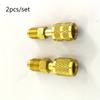 2pcs/set R410a Refrigeration Charging Adapter 5/16 SAE F Quick Couplers To 1/4 SAE M Flare 5/16 SAE M To 1/4 SAE For Air Conditioner