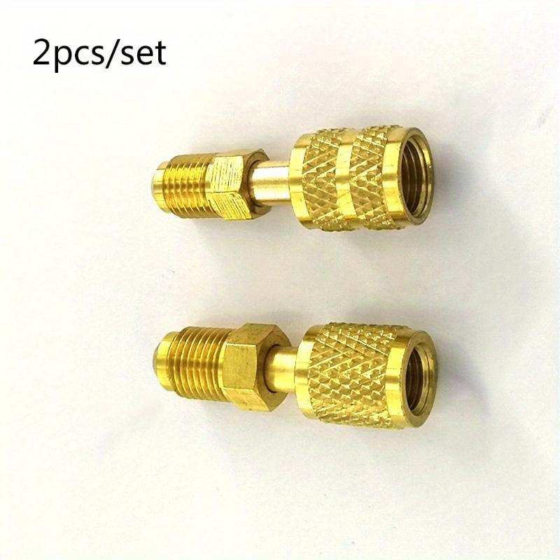 2pcs/set R410a Refrigeration Charging Adapter 5/16 SAE F Quick Couplers To 1/4 SAE M Flare 5/16 SAE M To 1/4 SAE For Air Conditioner