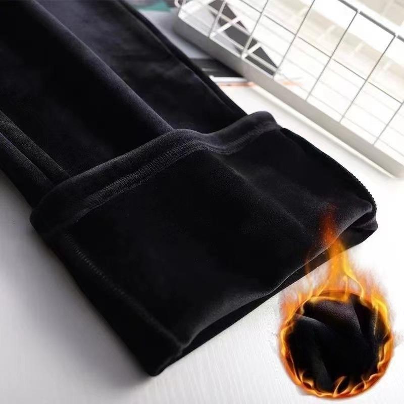 Golden Velvet, Wide Leg Pants, Women's, High Waist, Drape, Straight Leg Pants, 2025 Autumn and Winter New Style, Versatile and Slimming, Plus Size