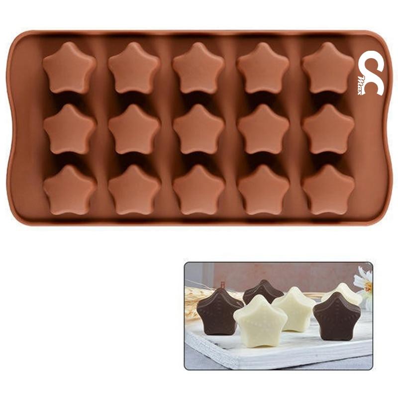 Forma Premium Non-Stick 15-Star Silicone Mold, for Homemade Chocolate, Candies, Jelly or Ice Cubes