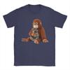 Punch Monkey Lustiges Tier Herren T-Shirt Vintage T-Shirts Kurzarm Rundhals T-Shirts 100% Baumwolle Geschenkidee Kleidung