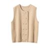 Women's Warm Cashmere Knit Vest: Autumn/Winter Embroidered Towel, Loose Batwing Sleeve, Versatile Round Neck Cardigan.