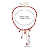 Blood Drop Shape Necklace Crystal Fringe Necklace Unique Pendant Necklace Suitable for Cosplay Party and Halloween Event