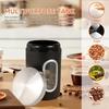 Airtight Coffee Canister Stainless Steel Food Storage Canisters with See Window Coffee Tea Sugar Container Set with 3 Spoons