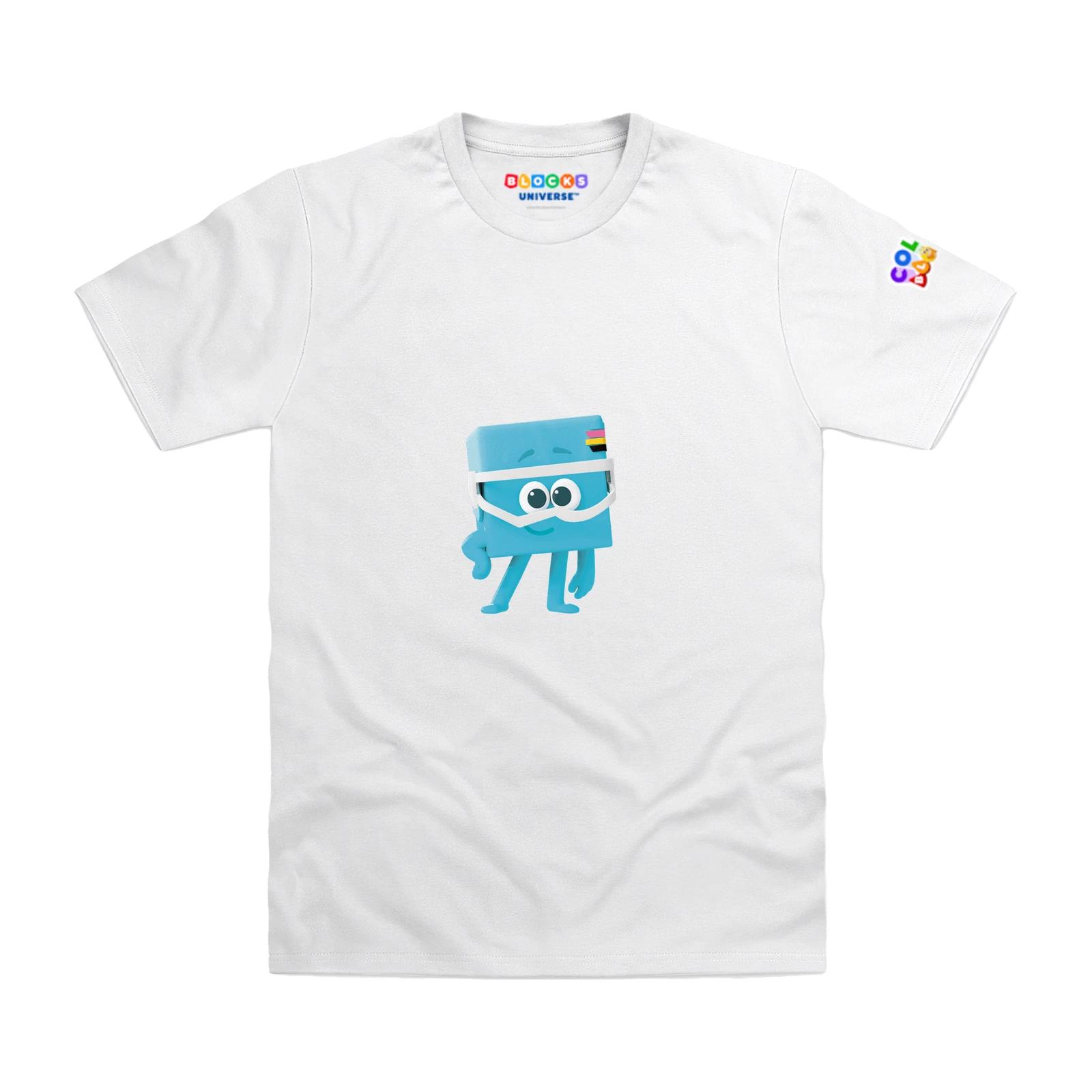 Officially Licensed Colourblocks - Colourblock Cyan Kids T-Shirt 160