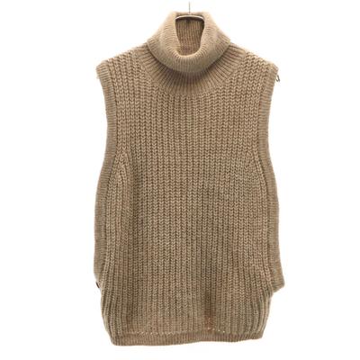 Niko And... No Sleeve Turtleneck Knit Ash Brown Women Used