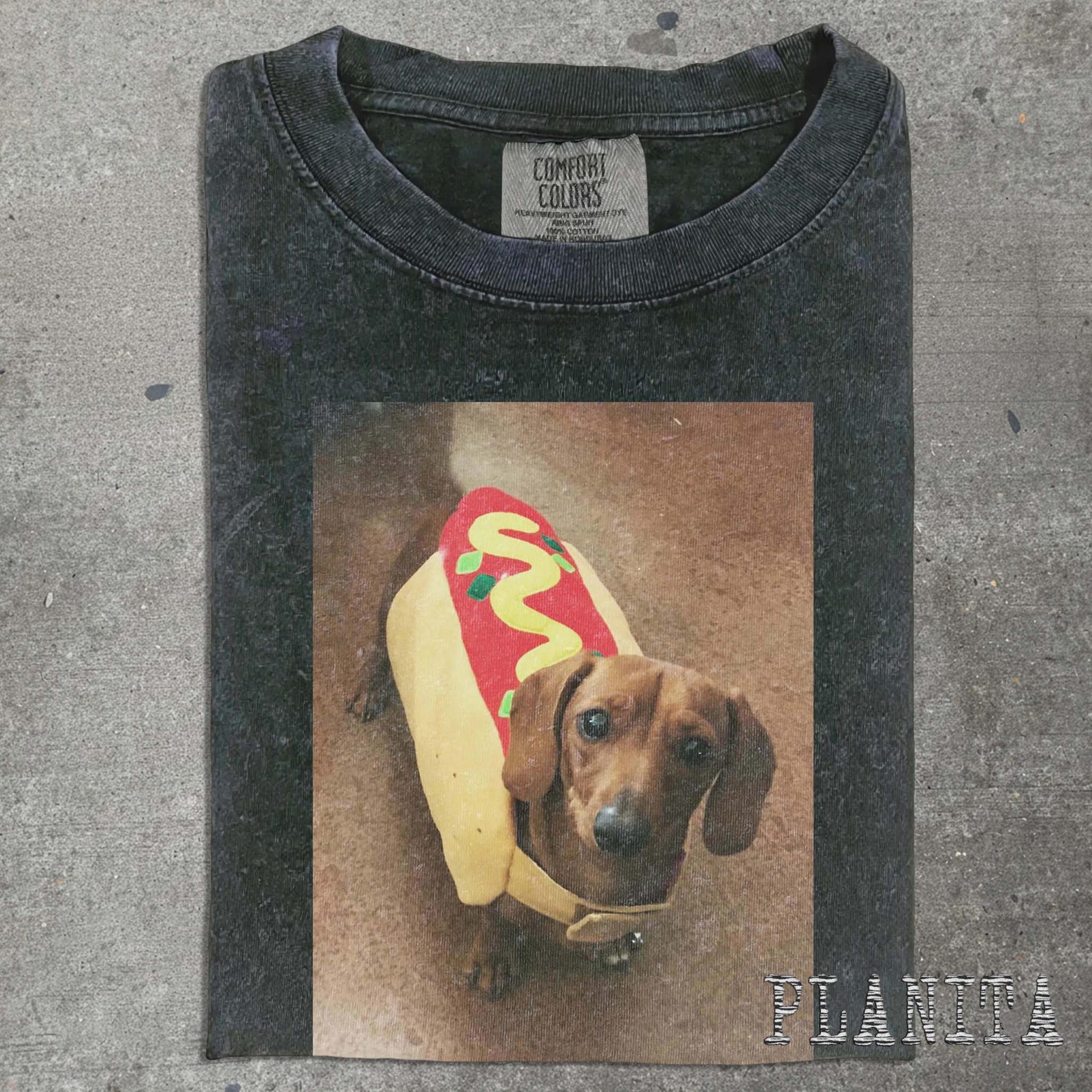 Dachshund in Hot Dog Costume T-shirt | Dog Costume Tee 4XL