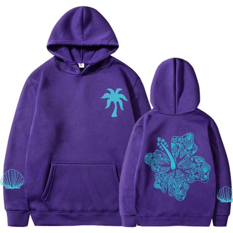 Podzimní Zimní Móda Volná Dámská Mikina Růžový Květinový Vzor Tištěná Ležérní Teplá Mikina