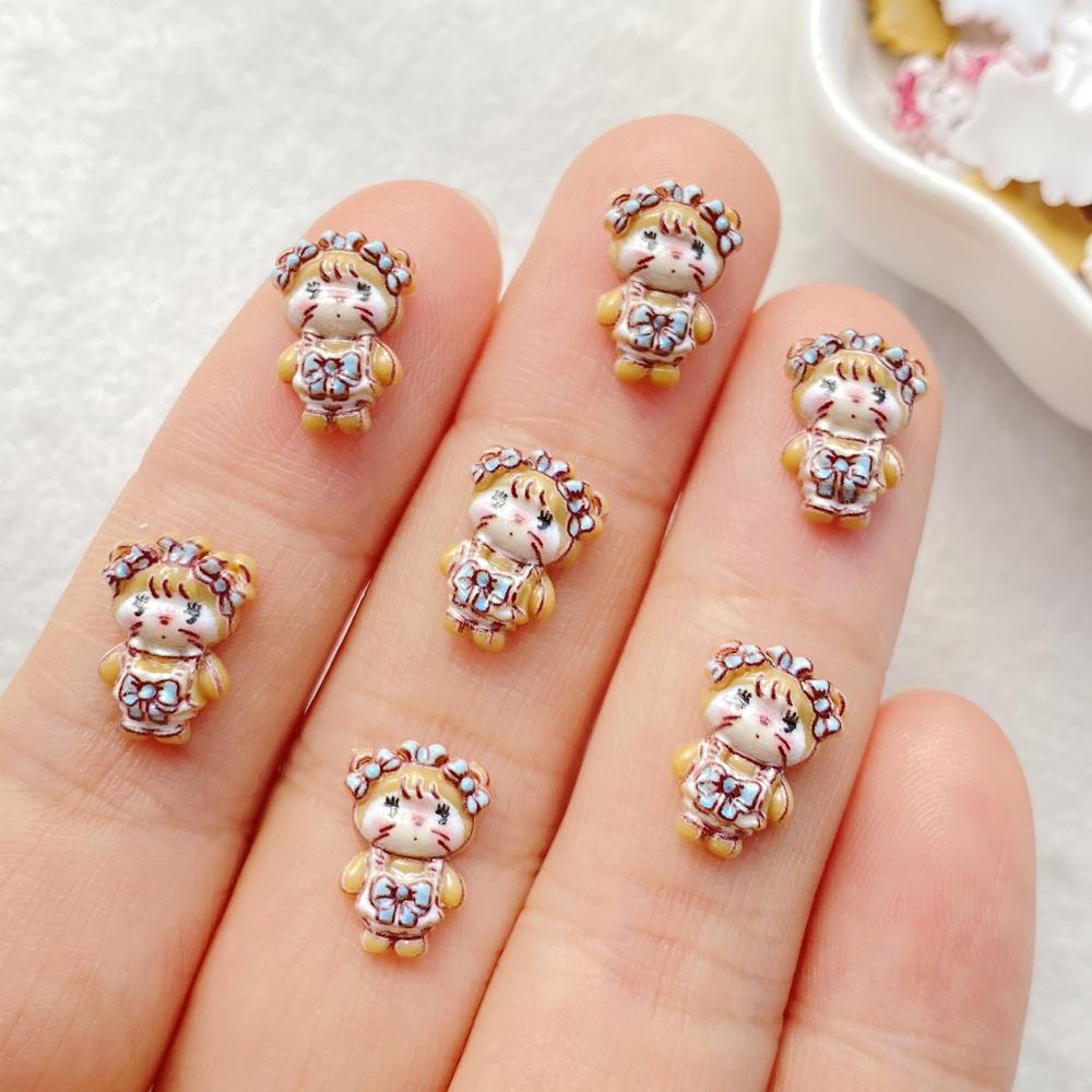 

50Pcs Cute Mini Cartoon Animal Puppy, Rabbit Nail Art Resin Designer Charms DIY Craft For Nail 3D Decorations Jewelry