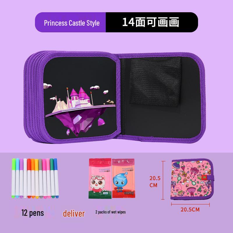 Portable Children's Drawing and Coloring Board - Reusable, Erasable, and Compact Toy for Kids