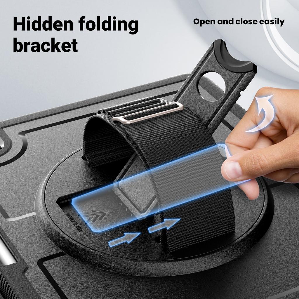 Para iPad Pro 13 (2025)/13 (2024) Capa de Tablet PC+TPU Dissipação de Calor Suporte Giratório