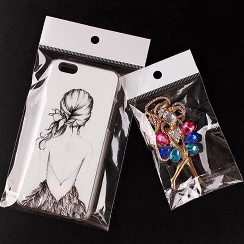 100Pcs Sealable Plastic Transparent Small Packaging Bag For Jewelry