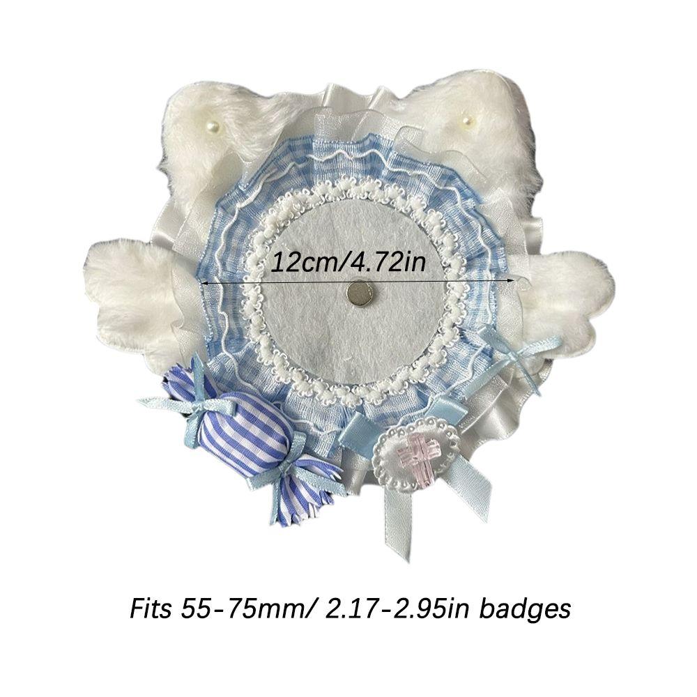 Flower Wings Badge Display Base Plush Cat Ear Pins Tray Cute Badge Holder Anime Badge Decoration