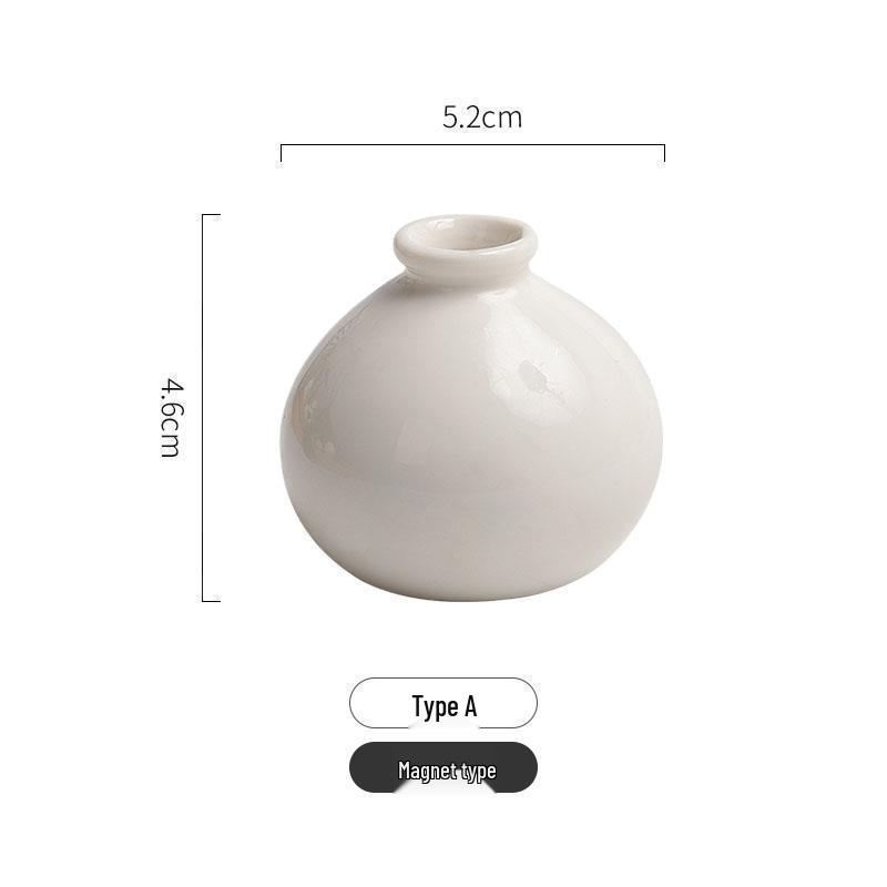 Ceramic Vase 3D Refrigerator Magnet - Creative Magnetic Sticker for Decor