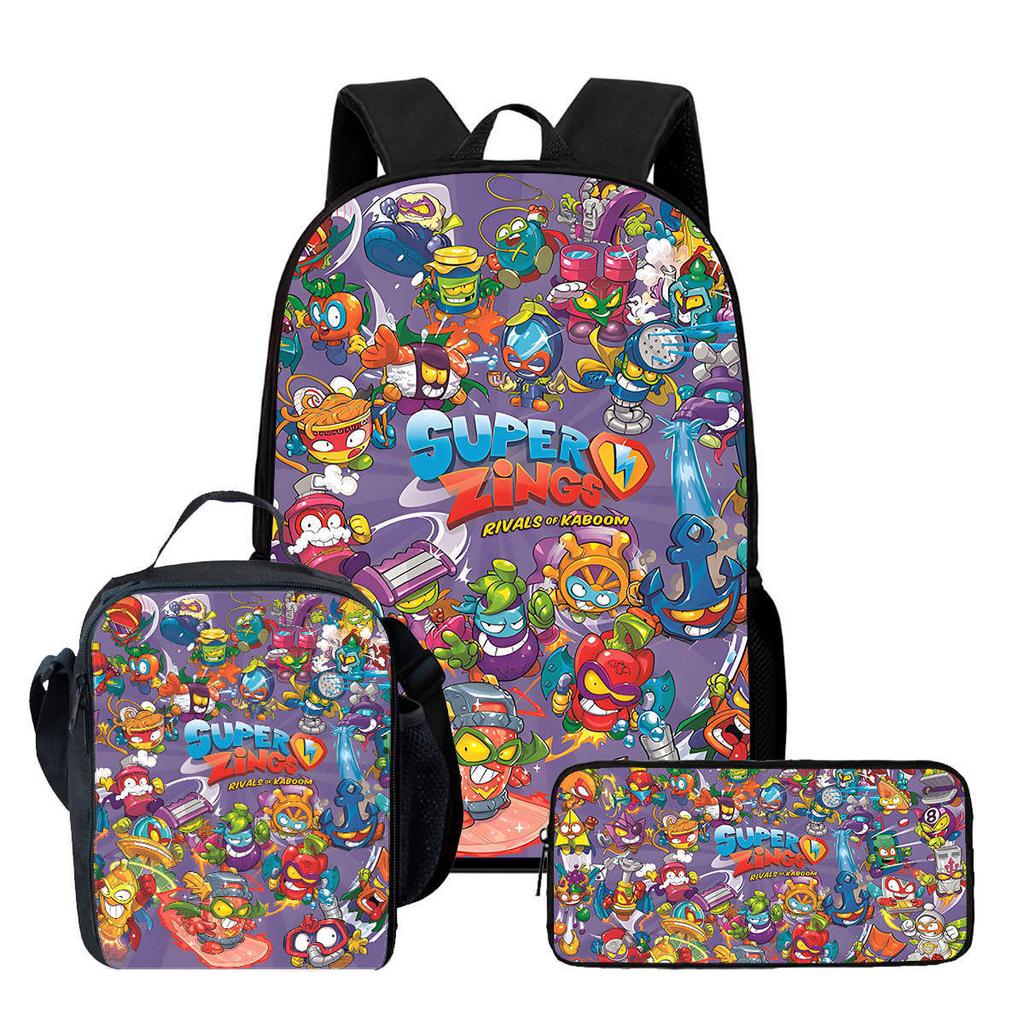 Super Zings Student Learning Essential Comfortable School Bag Cross-Border Co-Ed Backpack