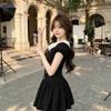 Japanese Ancient Daughter Style Dress Women's Summer New Small Retro Waist Polka Dot Puffy Short Skirt