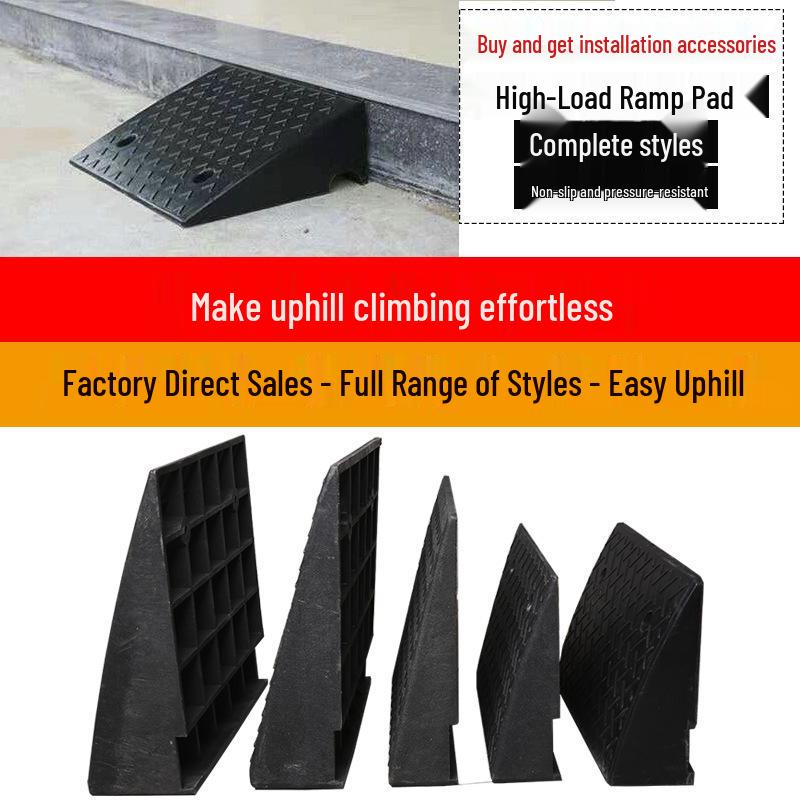 Rubber Curb & Threshold Ramp Mat for Home and Car 