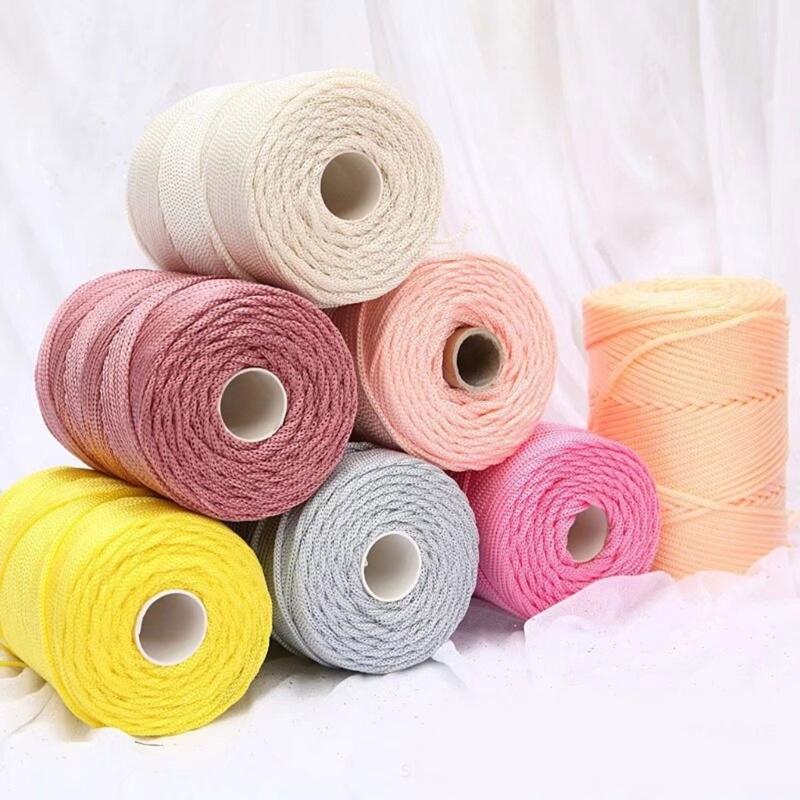 Fio Adicional de Polipropileno Centro Vazio Fio para Artesanato Substância Macia Ventilada Para Tricô Crochê Uso Constante