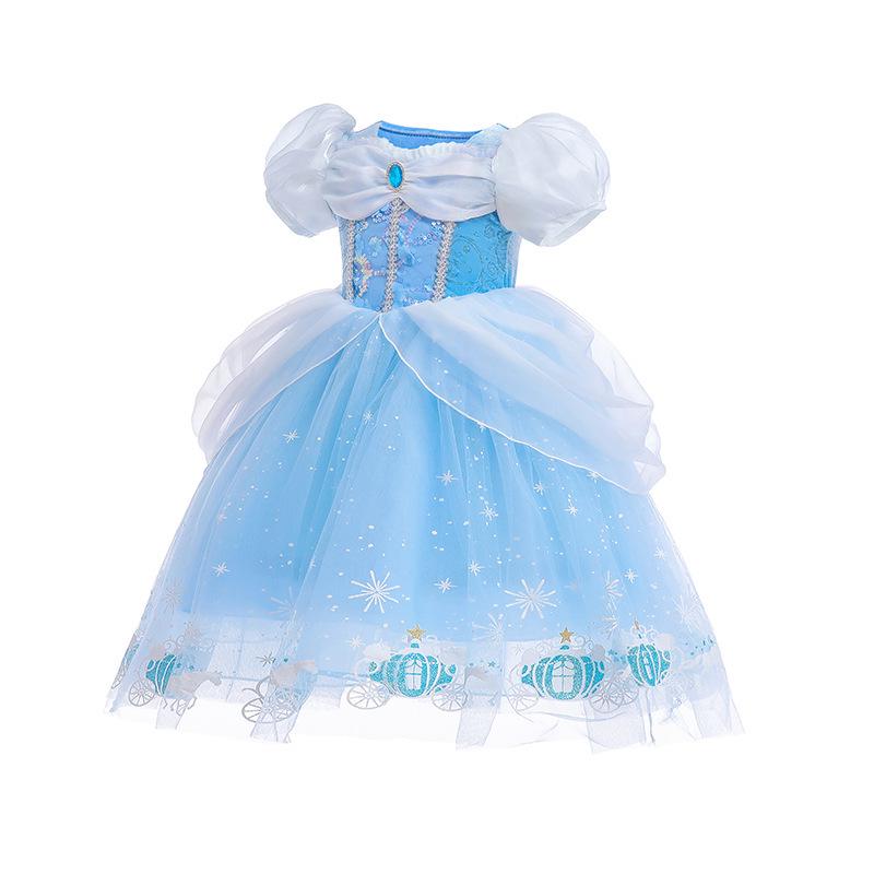 Frozen Princess Elsa & Cinderella Girls' Performance Costume Dress for Children's Day or Birthday