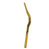 Hjulspor Styrefeste Erstatning Aluminiumslegering Sykkel Riser Bar 31.8mm Monteringsdiameter Gul