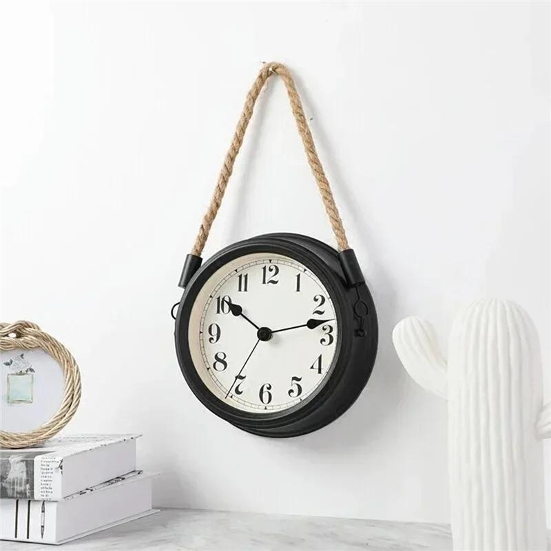 Clock Vintage Decor Living Room Wall Hanging Decoration Accessories Kitchen Room Decorative 3D Clock
