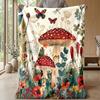 Moonlit Butterfly Magic Theme Blanket Lightweight Warm Flannel Blanket Decorative Throw Blanket for Home Decoration