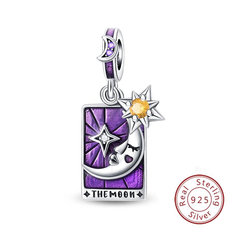 New Copper Charms Beads Pendants Sun Moon Stars Magic Tarot Charms Fit Original Bracelets Women Fine Jewelry Gifts