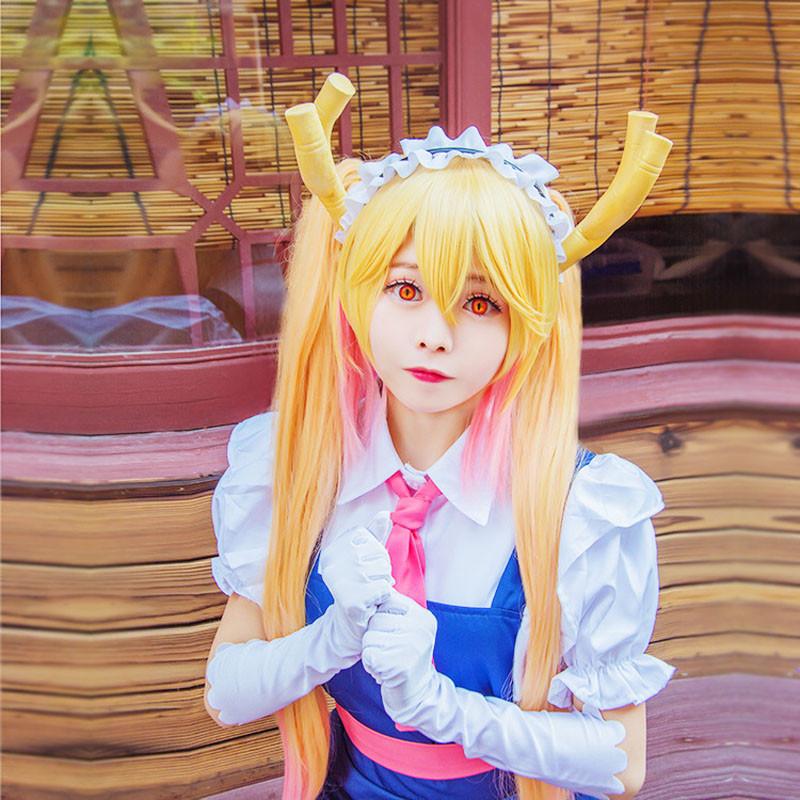 Premium Quality Miss Kobayashi's Dragon Maid Tooru Maid Dress Outfit Cosplay Costume Full Set