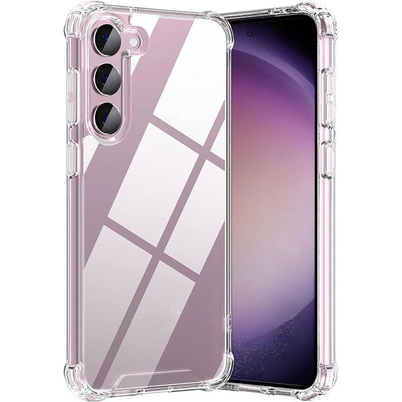 

Luxury Clear Case For For Samsung Galaxy S24 S23 S22 S21 S20 Plus Ultra Fe Shockproof Soft Cover A14 A32 A52 A72 Phone Accessories For Samsung s23