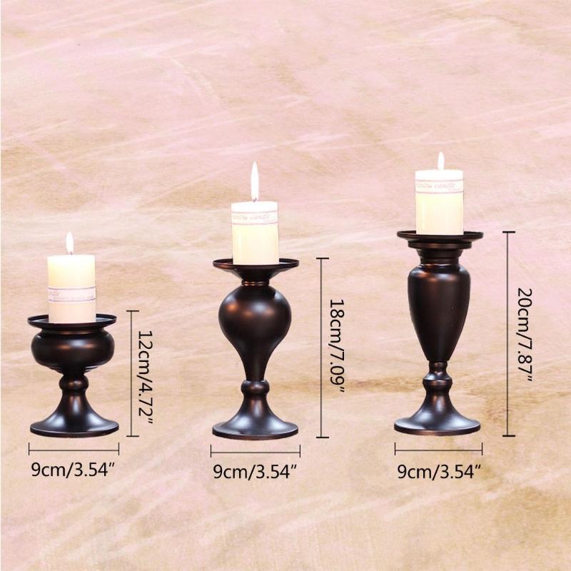 European Unique Metal Candle Holders Simple Wedding Decorations Bar Party Living Room Candlest Candlelight Dinner Props
