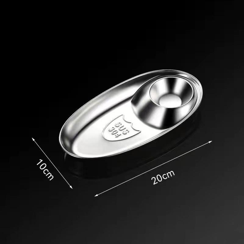 

Stainless Steel Dinner Tray Snack Dish Appetizer Serving French Fries Platter Lunch Container Dumpling Plates Kitchen Gadgets A1