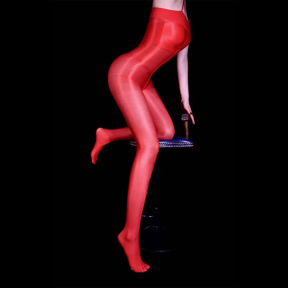 Women 70D High Elastic Body Stockings Shiny Glossy Bodysuit Pantyhose Tights Sexy Erotic Linger Suspenders/Tube Top Bodycon Sex