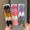 10PCS Soft Cotton Bow Hairpin Girl Sweet Plaid Design Hairpin Color Block Delicate Hairgripe Barrettes Kawaii Child Accessories