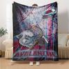 Colorado Avalanche Print Flannel Blanket High Quality Warm Comfortable Cover for All Seasons Perfect for Gifts Home Decor