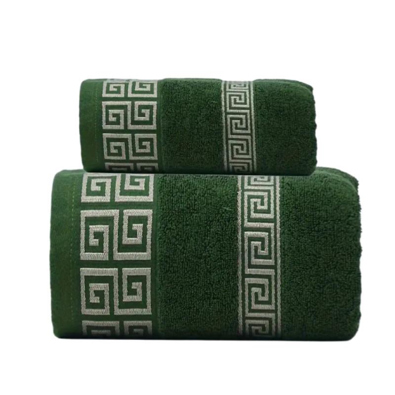 2-teiliges Set Schwarze Badezimmer-Handtuchsets 100% Baumwolle Bestickt Badezimmerhandtuch Weihnachtsgeschenk Sport-Handtuchsets Für Zuhause, Hotel 2pcs set