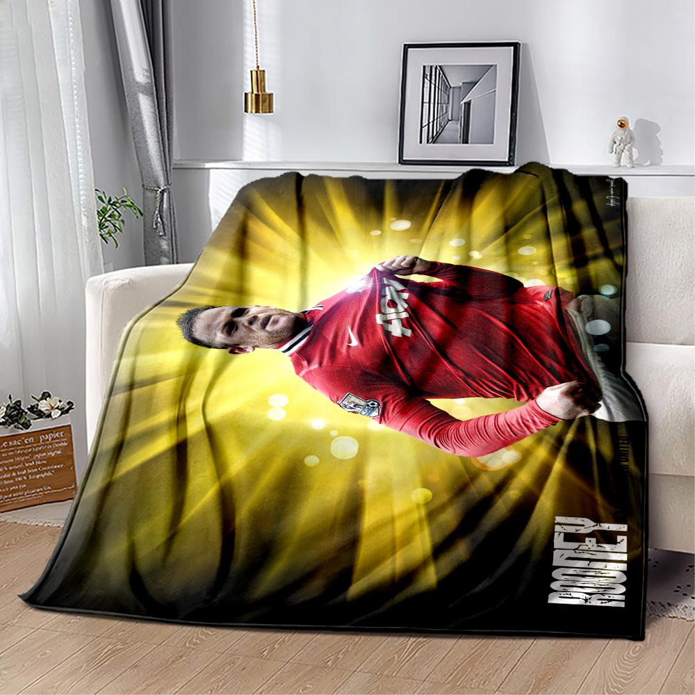 Soccer Player Action Blanket Comfortable Great for Bedding Office Chair Four Seasons Multipurpose Modern Unique Gift for Family and Friends Camping