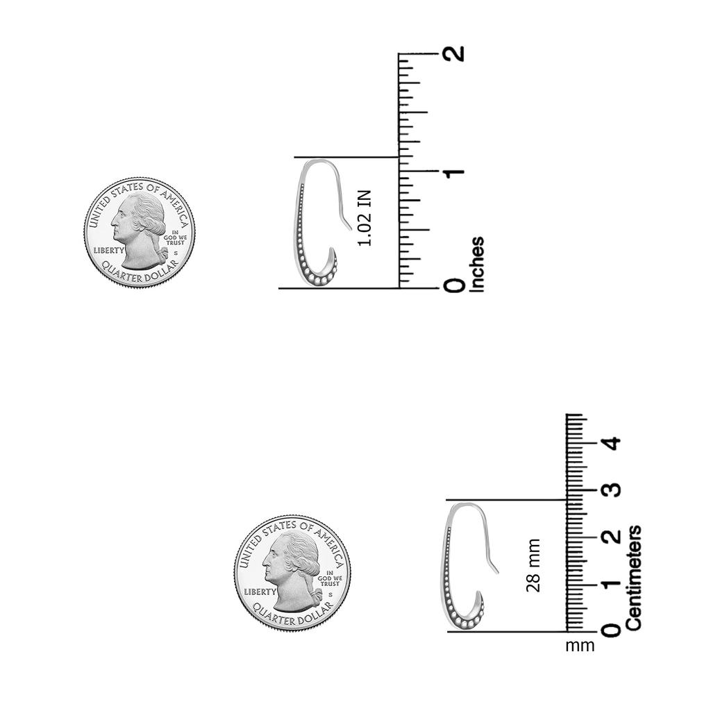 925 Sterling Silver Antique Lightweight Caviar Bead Drop Dangle Earrings for Women