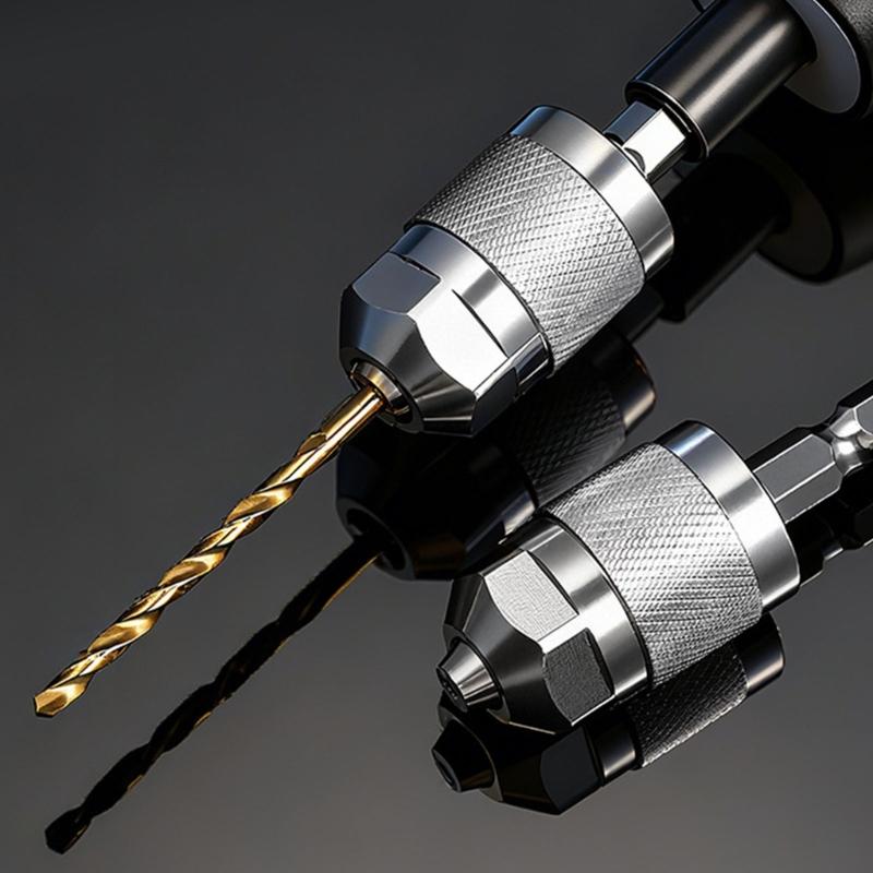 Quick Install Hexagonal Shank 3 Jaw Chuck for Pneumatic Drills Metal Construction Suitable for Power Tool Precise Grip