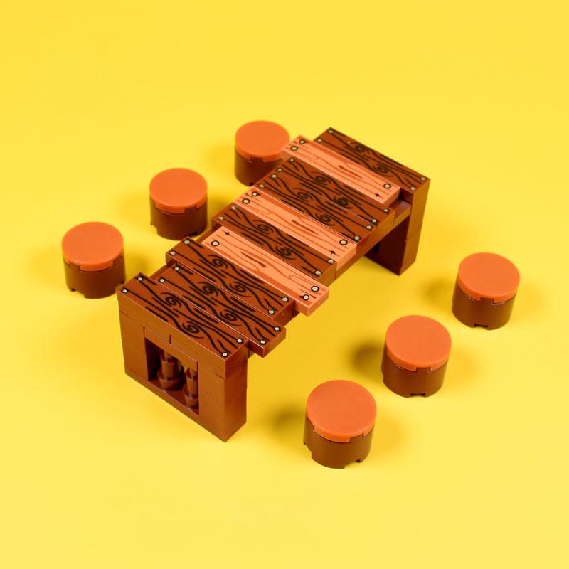 

Non-Toxic Moc Wine Table Long Table Assembly Building Blocks Children S Creative Toys Electronic drawings