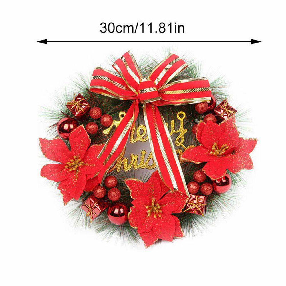 Props DIY Craft Xmas Tree Decor Garland Pine Needle Wreath Christmas Wreath Door Hanging Ornament