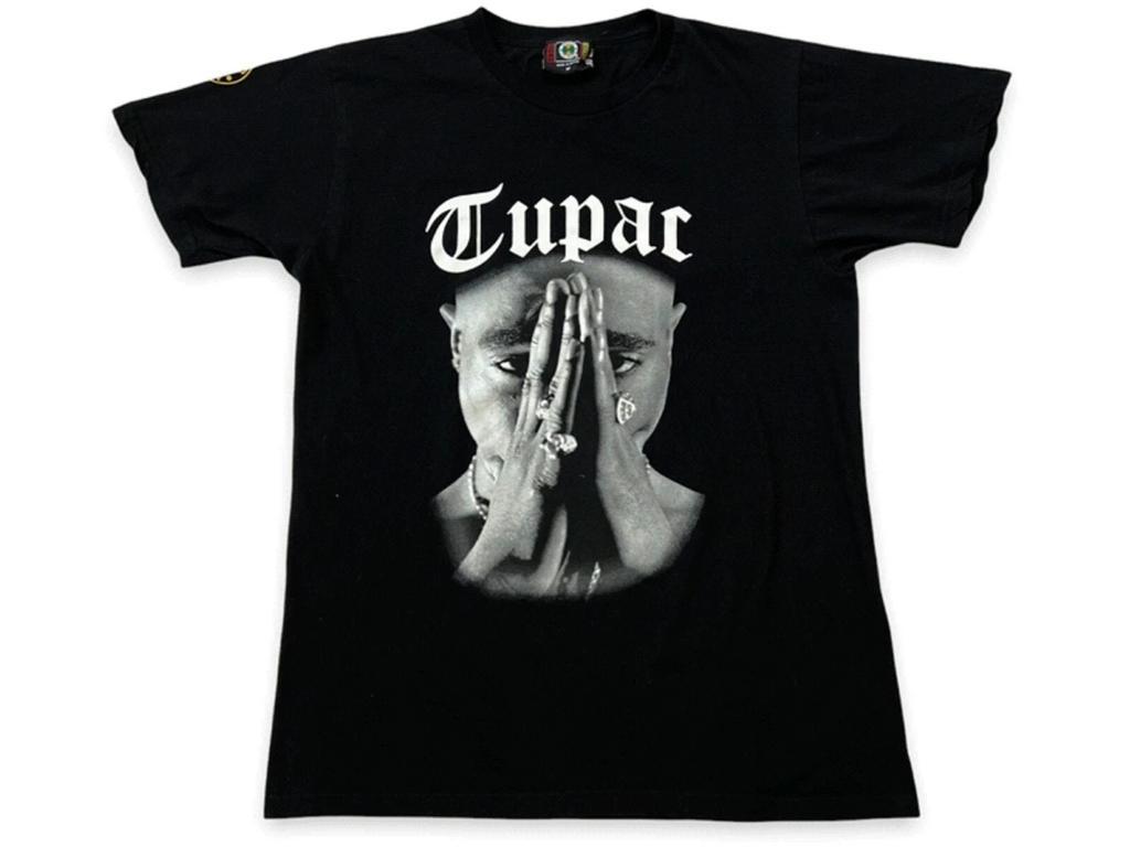 Tupac Praying Hands Black Men's T-shirt NWT