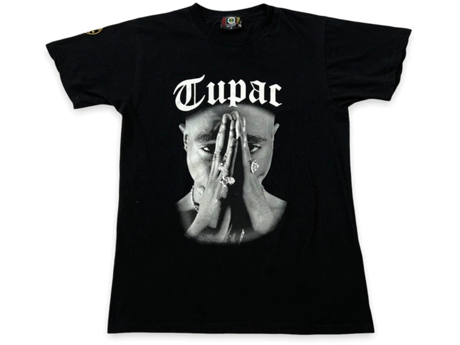 Tupac Praying Hands Black Men s T-shirt NWT S