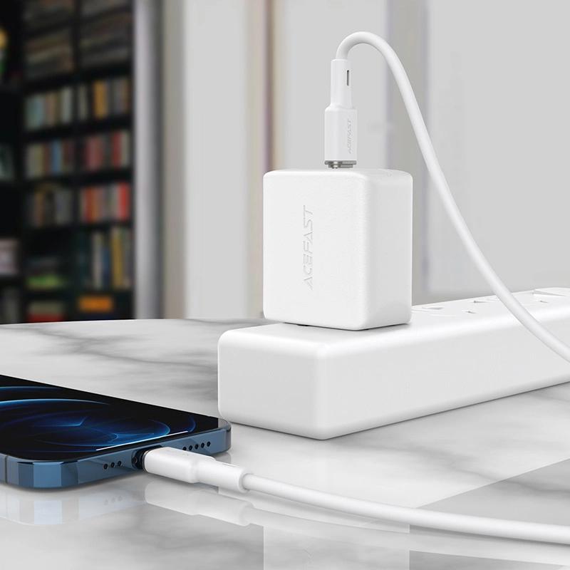 Acefast Kabel Mfi Usb Typ C - Lightning 1,2M, 30W, 3A Czarny (C2-01 Black)