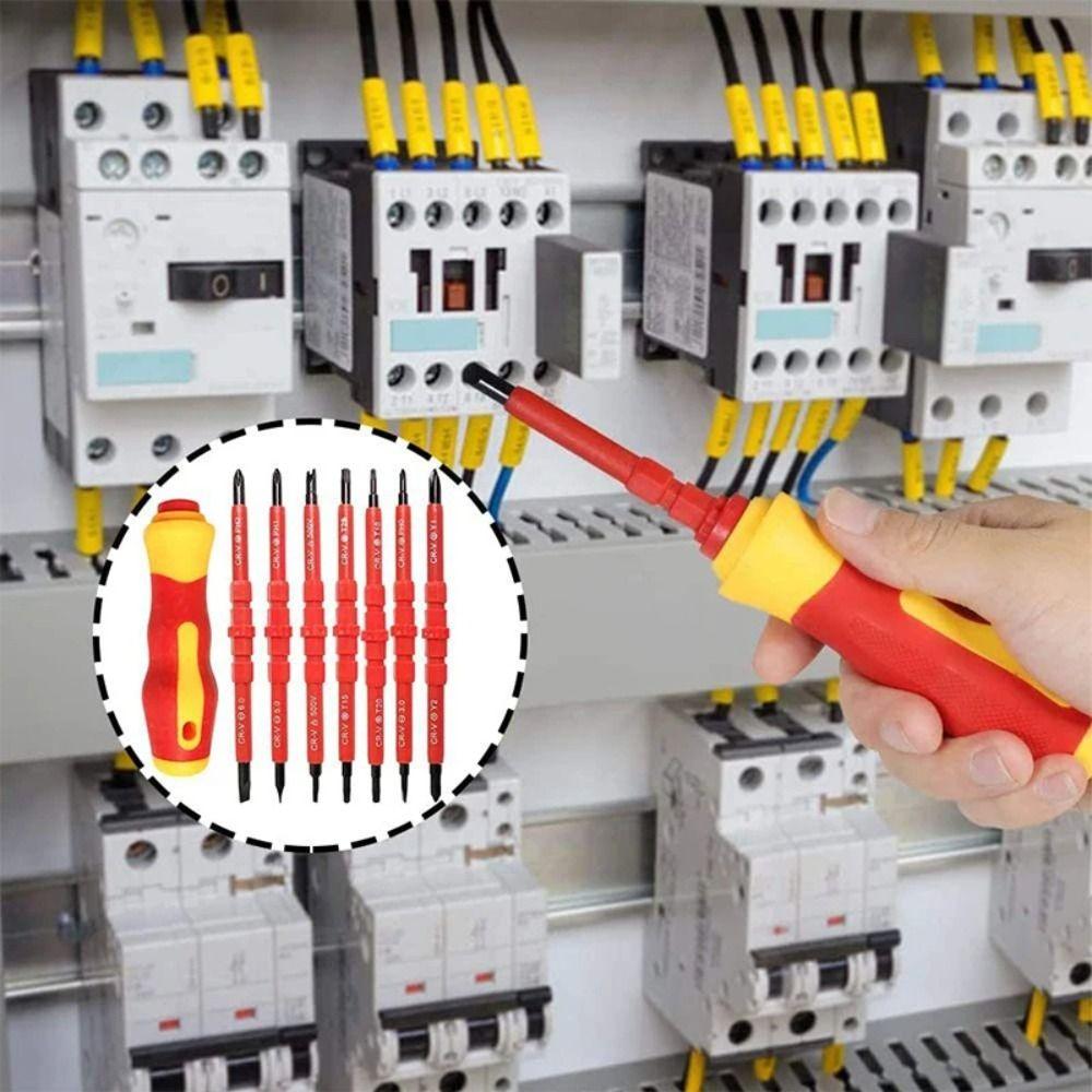 Phillips Bits Insulated Screwdrivers Set Magnetic Slotted Magnetic Bits Electrical Professional