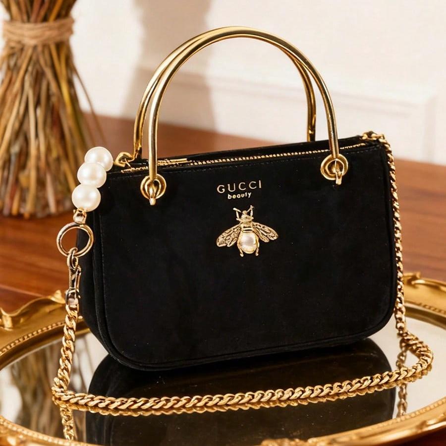 Gucci Luxusní kabelky pro ženy, psaníčko pro ženy s elegantním designem, prostorný úložný prostor na kosmetiku a nezbytnosti, ideální na galavečery a večerní akce